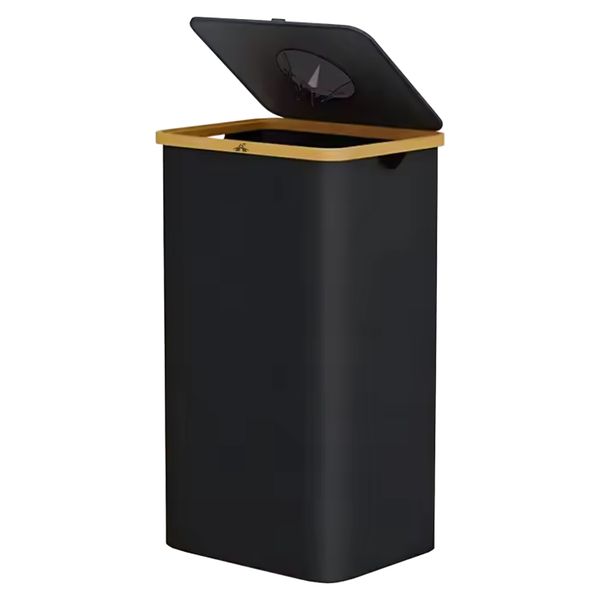 Alanes - Laundry Hamper with Lid, Bamboo Frame and Handles - Large - 100L