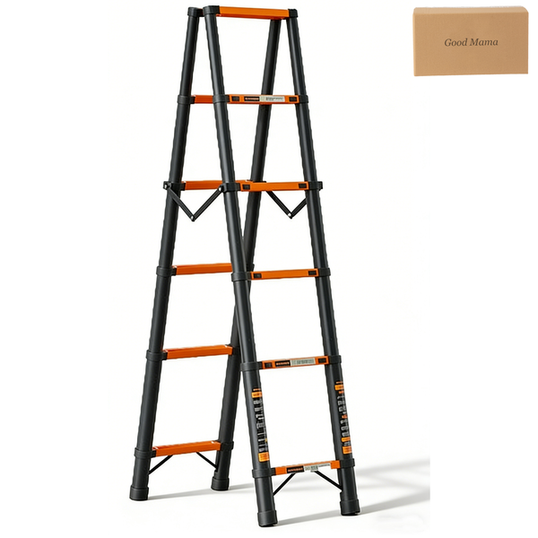 GoodMama 2.3m Foldable Aluminum Telescoping Ladder