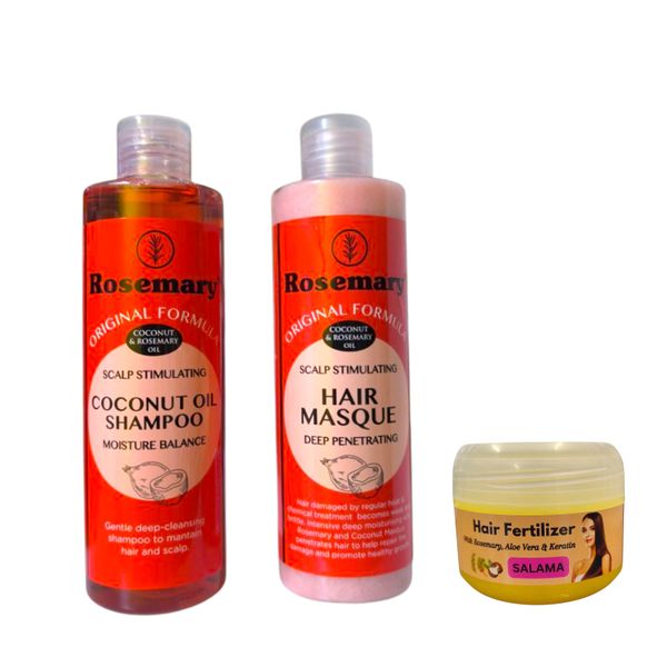 Rosemary - Coconut Oil Shampoo, Hair Masque &amp; Hair Fertilizer