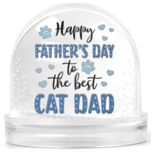 Happy Father's Day To The Best Cat Dad Gift Snow Globe