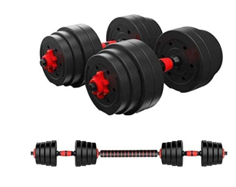 30kg Plastic Cement Indoor Fitness Weight Lifting Adjustable Dumbbells