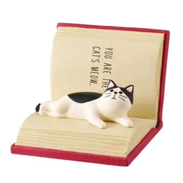 Phone Holder Synthetic Resin Cute Book Cat Cell Phone Desktop Stand Holder