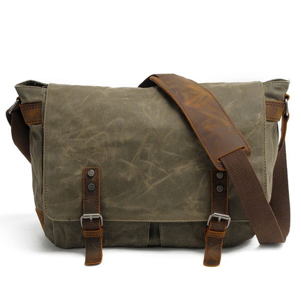 Waterproof Vintage Cross Messenger Bags-Green