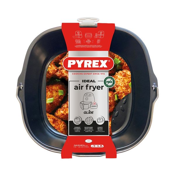 Pyrex Metal Square Roaster for Airfryer 22x21x7.5cm (1.9lt) (1900 ml)