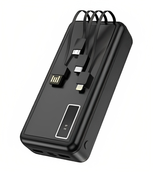 20000mAh Built-In Cables and LED Lighting Charging Power Bank