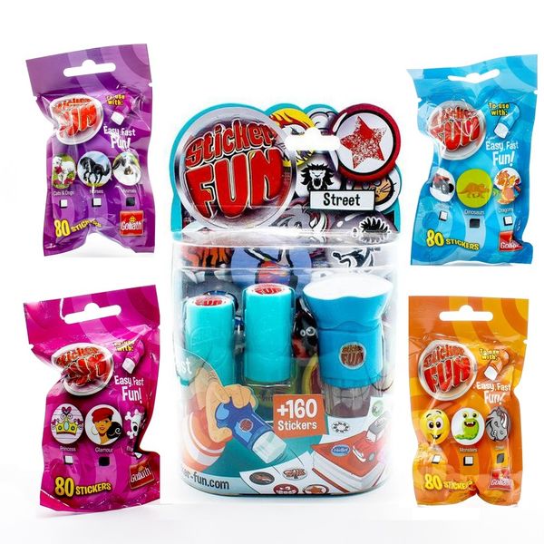 Sticker Fun Street - Sticker Stamp &amp; 480 Assorted Stickers