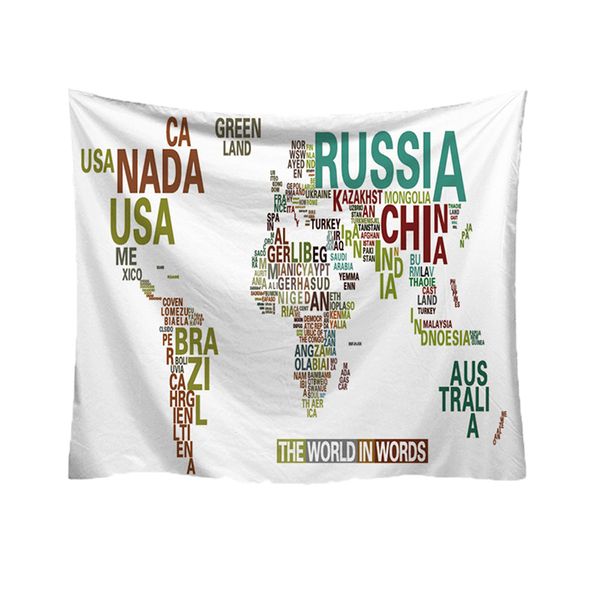 Wall Art Home Decor World Map Hanging Tapestry