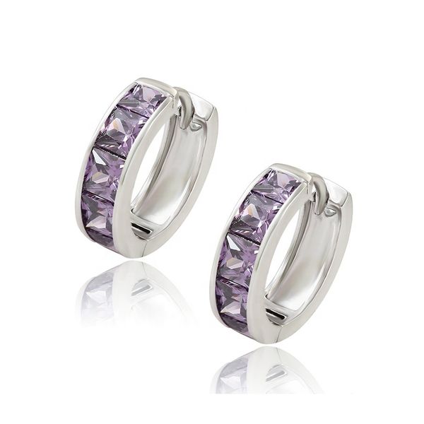 Elegant Cubic Zirconia Hoop Earrings