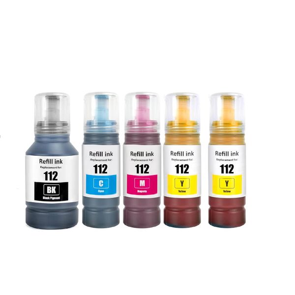 Compatible Ink Combo(B/C/M/Y) + 1 extra Yellow is compatible with Epson 112