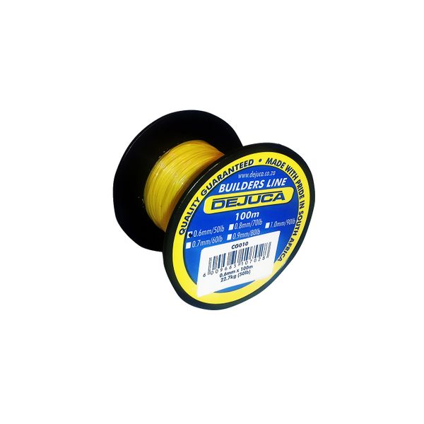 Dejuca - Builders Line - 50lb - 0.6mm X 100m - 22.7kg - 4 Pack