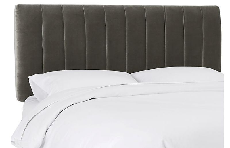 StrohBerry - Lincoln Panel Headboard - Velvet - Midnight - Multiple Sizes