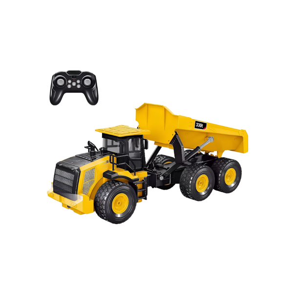 9-Channel Remote Control Dump Truck Toy with Lights and Sounds