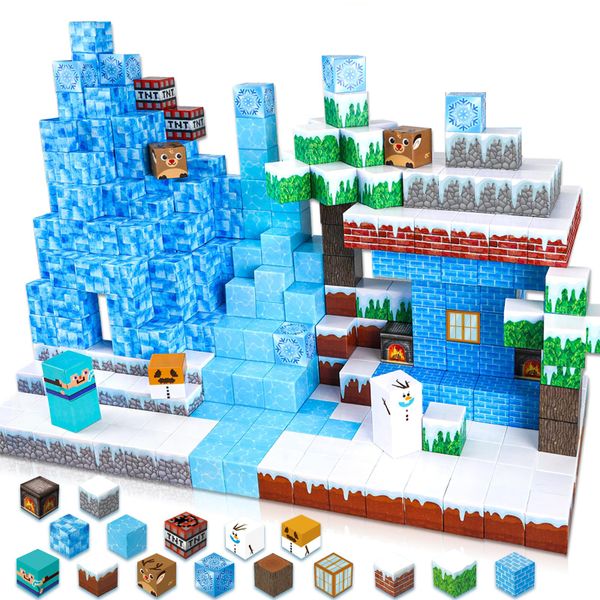 DIY Building Magnetic Building Blocks Snow Set