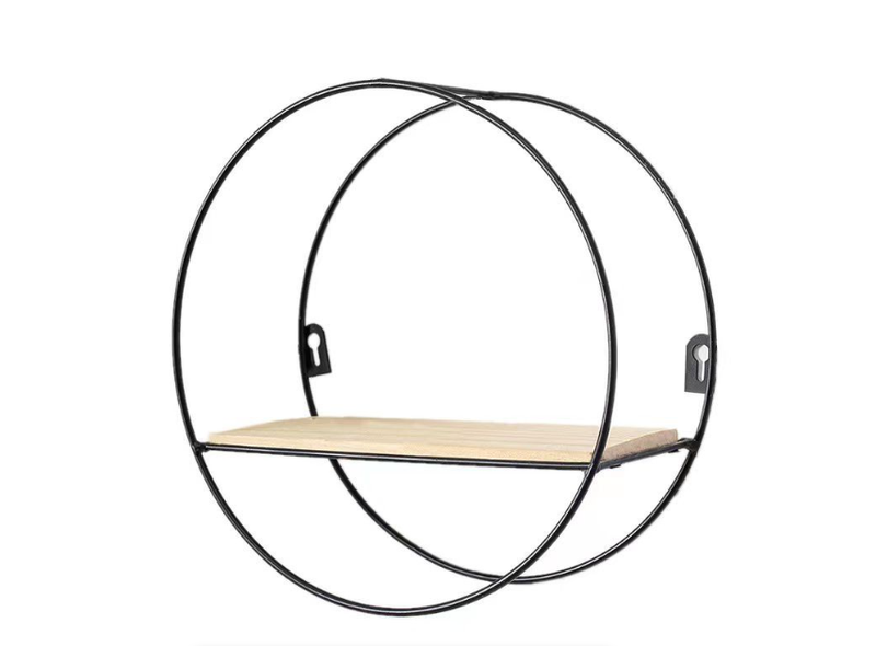 Metal Wall- Mounted Decorative Circle Floating Shelf