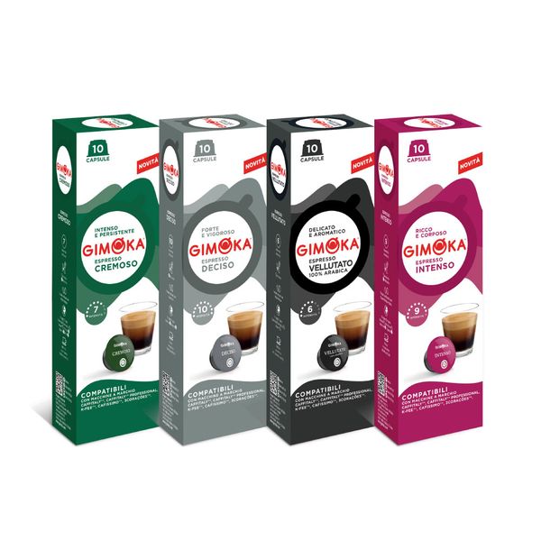 Gimoka Coffee Variety - 40 Caffitaly and K-fee Compatible Coffee Capsules