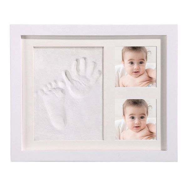 Newborn Baby Handprint And Footprint 3 Parts Photo Frame Decor