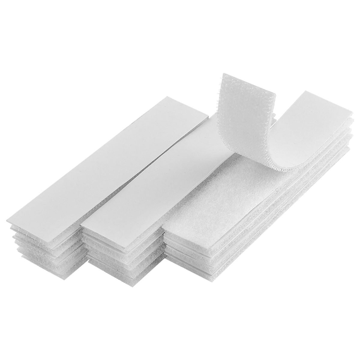 20Sets Multi Size Self Adhesive Hook Loop Strips White Sticky Back Tape