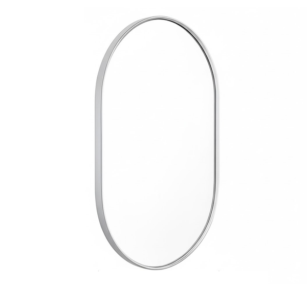 Oval Mirror 50cm x 70cm For Wall And Bathroom Decore-Aluminum frame-Silver