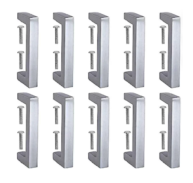 10 Cabinet Handles - Brushed Nickel
