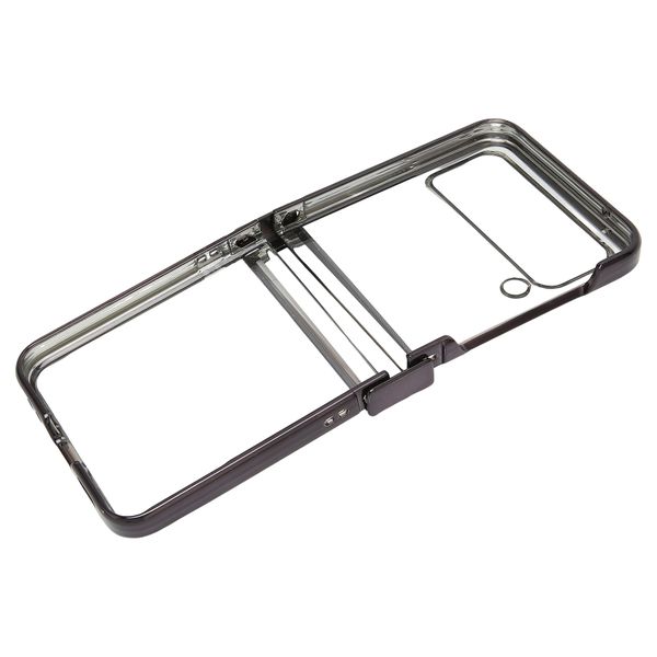 Clear PC Flip Cover Compatible with Samsung Galaxy Z Flip 3 Black