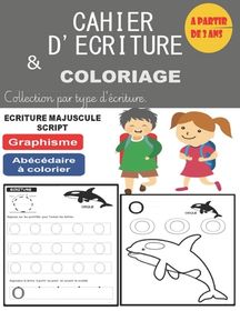 Cahier D'?criture Et Coloriage: Coloriage En Noir Et Blanc | Shop Today ...