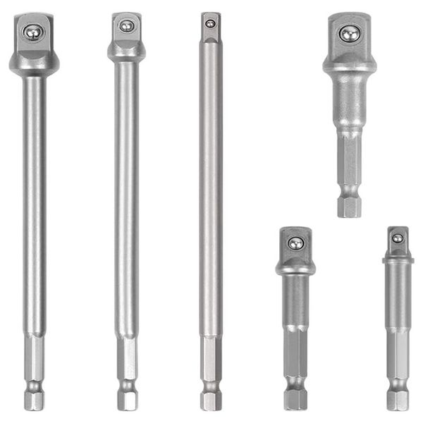 6-Piece Impact Grade Power Drill Sockets Adapter Sets