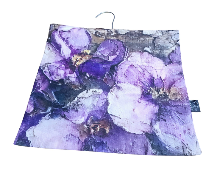 Laundry Peg Bag - Big Purple Petals