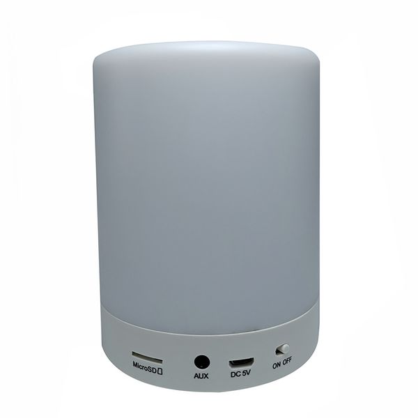 Portable Outdoor Wireless Speaker Touch Lamp Speaker - White