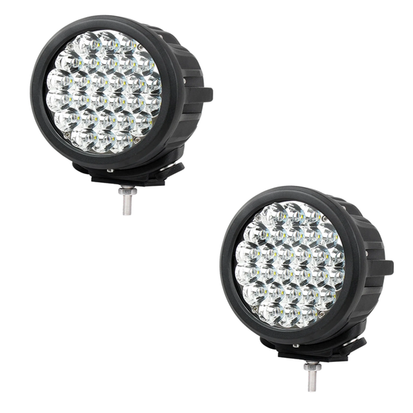 Set Of 2 90W Round 18 LED Spotlight 7Inch Off-road