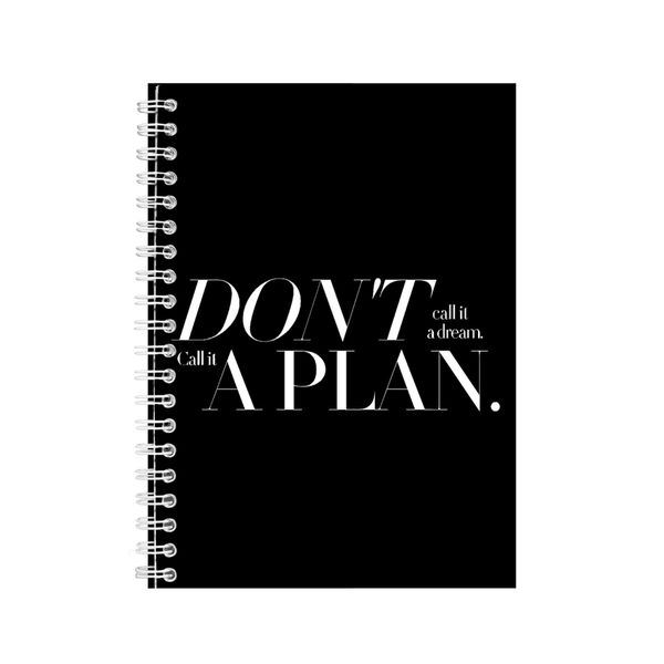 Plan A5 Notebook Spiral Lined Motivational Sayings Graphic Notepad Gift 153