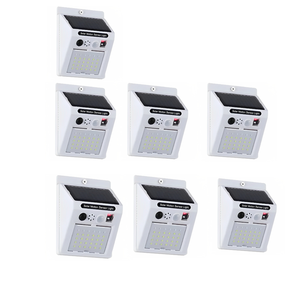 7 Pack of Solar Charging Sensor Light &amp; Alarm