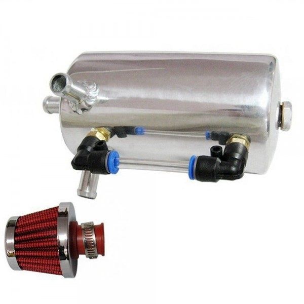Oil Catch Can With Breather, 0.5ml, Drain Plug Included, Universal