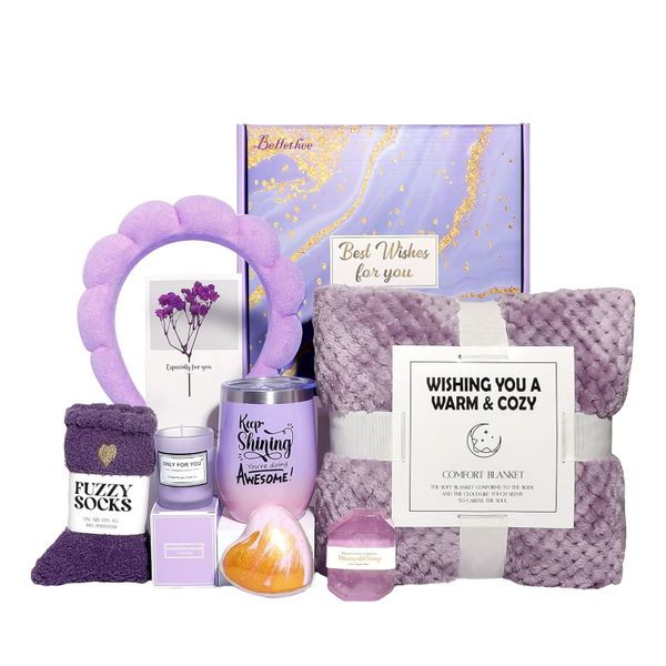 9 Pieces Relaxation Spa Gift Set Bath Gift for Birthday Women Wife Girl