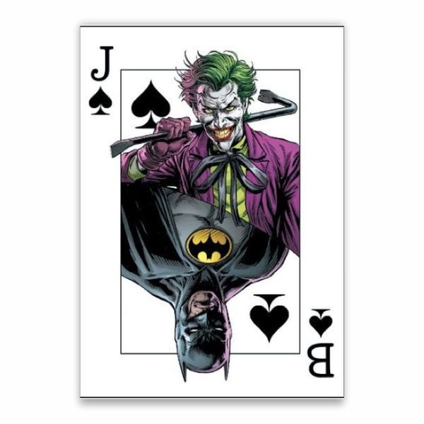 Batman and Joker Card Poster - A1
