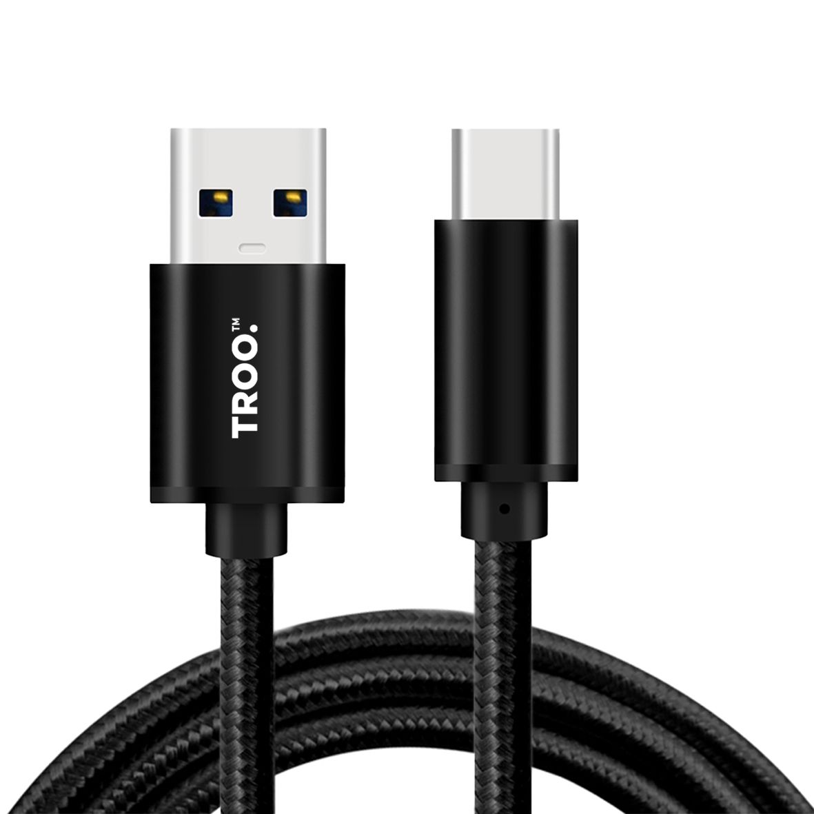 TROO Certified Fast Charge 60W USB Type C Braided Cable Android Auto 