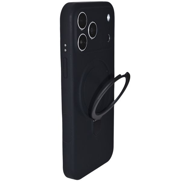 MATT Black Magnetic Ring Stand Phone Case Compatible With IPhone