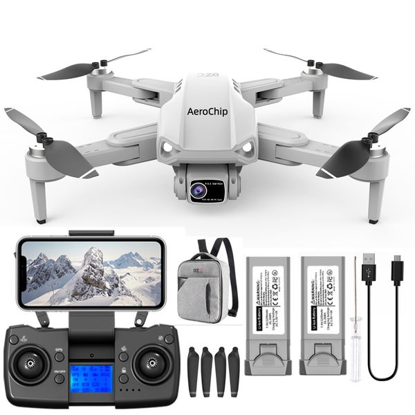 Gray-White Kids Drone Toy - 4K Camera GPS Auto-Return, Brushless Motor