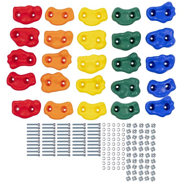 Toy 25Pcs Kids Body Strengthening Rock Climbing With Screws ,washers &amp; nuts