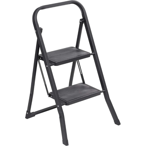 2 Step Ladder Folding Step Stool with Wide Anti-Slip Pedal 150kg Capacity