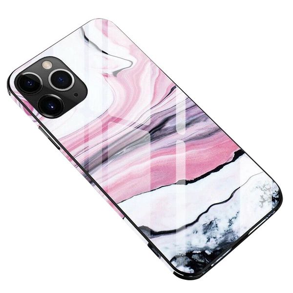 Brilliant Pink &amp; Purple Dream Tempered Glass Cover Compatible with iPhone