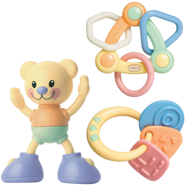 Tolo - Baby Toys and Gift Sets - 3 Rattle, Play &amp; Grab Sets with Gift Boxes