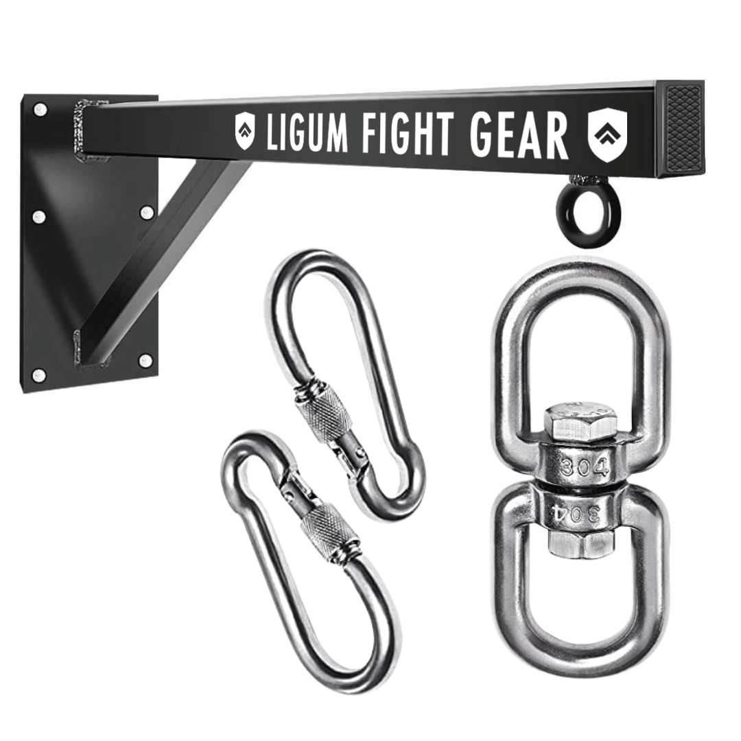 Boxing Bag Bracket - Reinforced 100 cm Extra Length & Swivel Set - Ligum Fight Gear