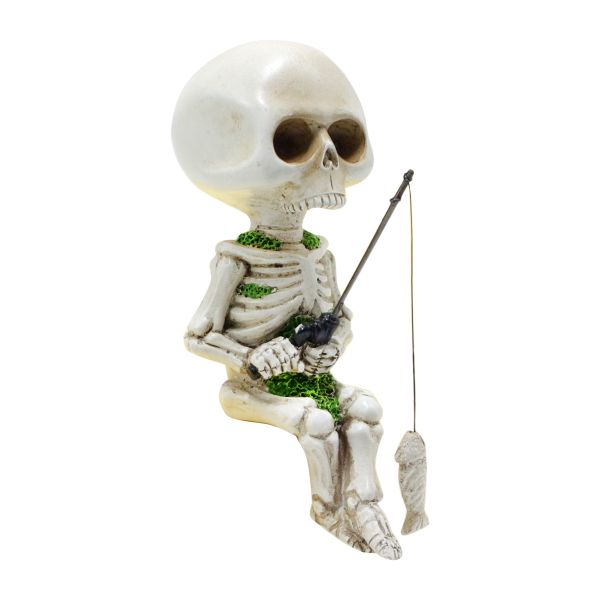 Halloween Fishing Skeleton Ambiance Home Indoor Outdoor Ornament
