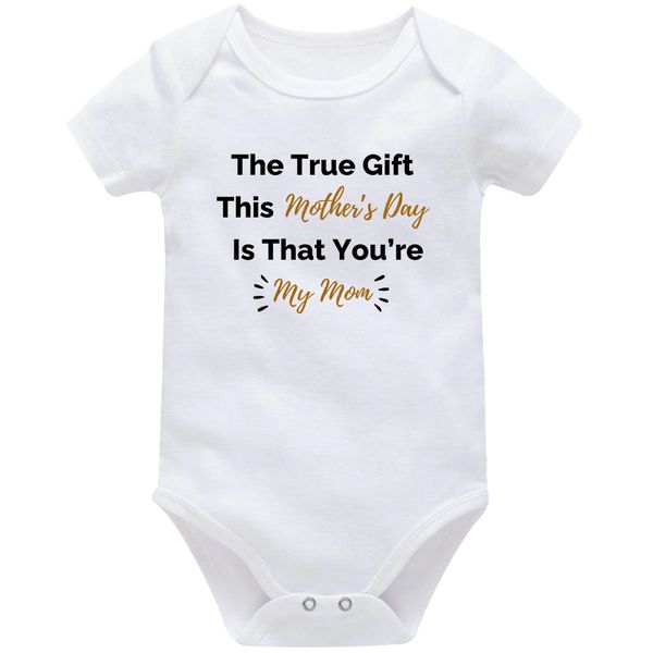 Hip Seat Mom The True Gift Mother's Day Baby Vest Bodysuit Onesie