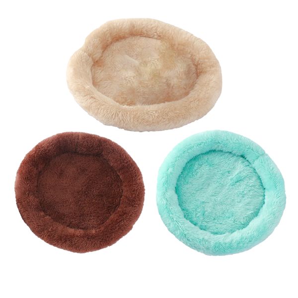 Pet Small Hamster, Guinea Pig Super Soft Plush Round Bed - Set of 3