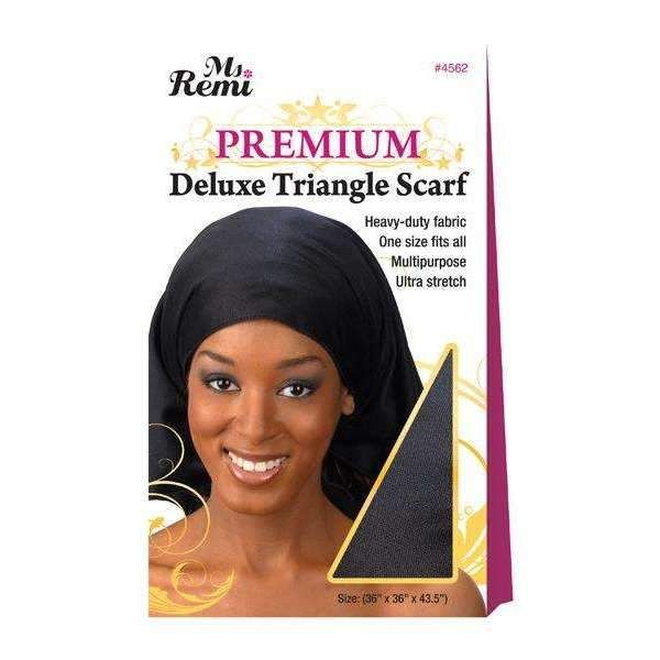 Ms. Remi - Deluxe Thick Triangle Scarf Black- 4 Pack
