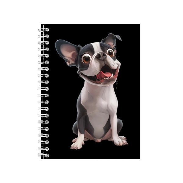 Boston Terrier A5 Notebook Spiral Lined Trendy Notepad Dog Idea 333