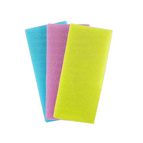 3-Pack Exfoliating Body Towels-Deep Cleansing Back Scrub for Shower