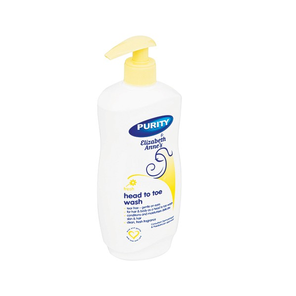 Elizabeth Anne's- Purity- Head To Toe Wash -500ml Pack