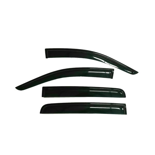 Ford Ranger 2012-2022 Double Cab Weather Guards - Gloss Black